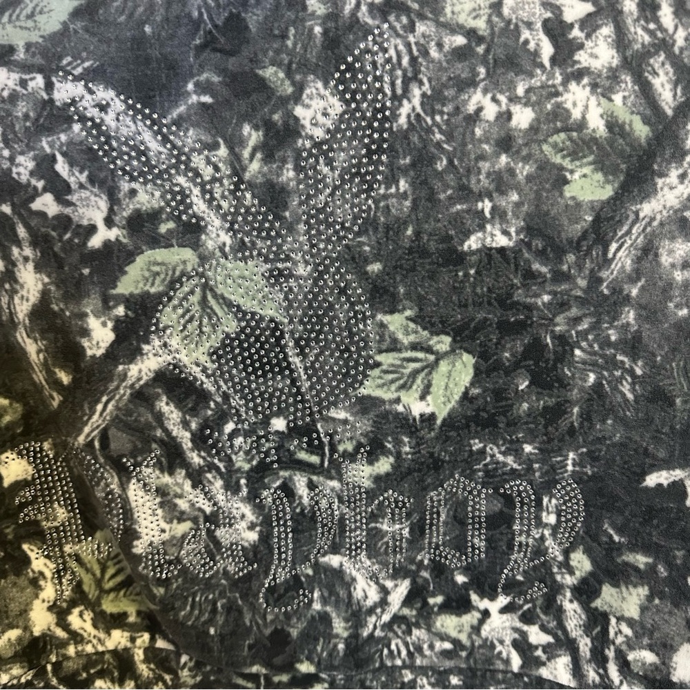 Sold PLAYBOY Camo Blinged Velour Hoodie - Picture 7 of 12